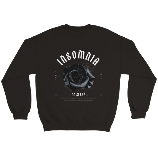 Unisex "Black Rose" Crewneck (Back Design)