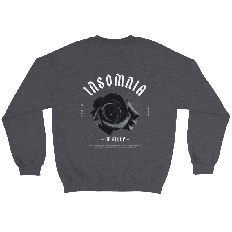 Unisex "Black Rose" Crewneck (Back Design)