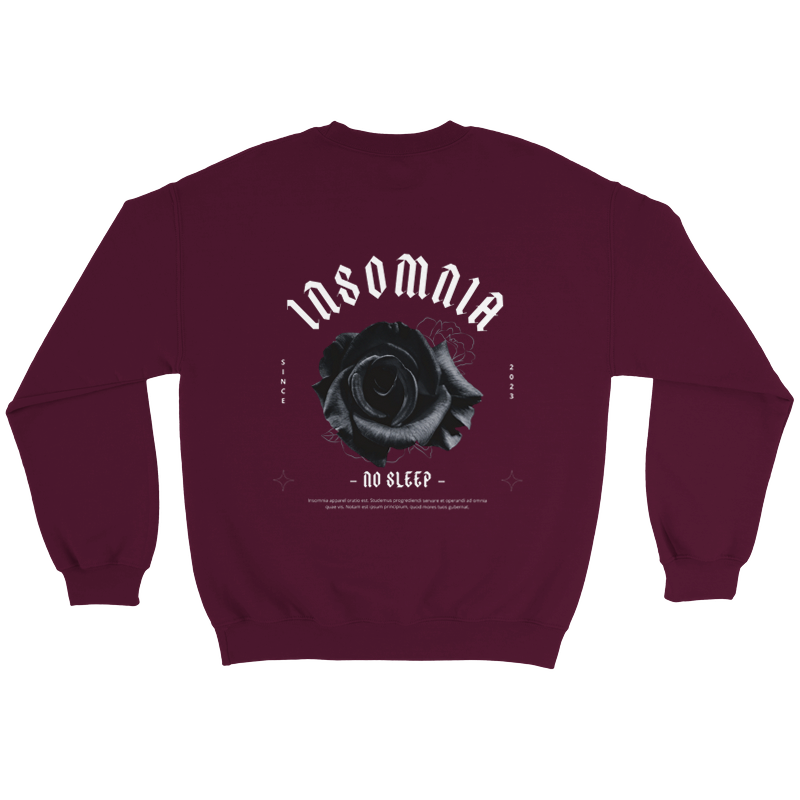 Unisex "Black Rose" Crewneck (Back Design)