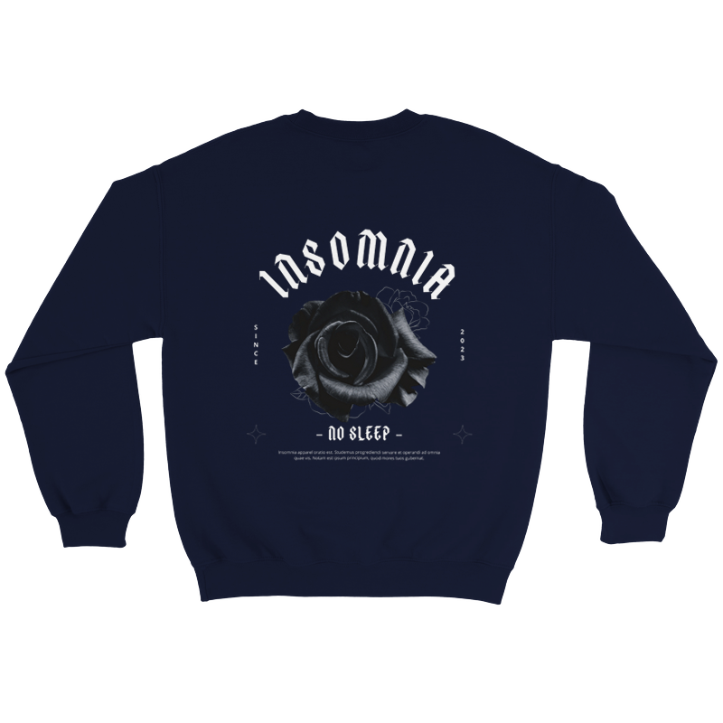 Unisex "Black Rose" Crewneck (Back Design)